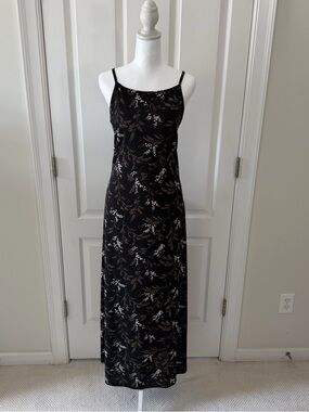 I.N. San Francisco Black Floral Slip Maxi Dress